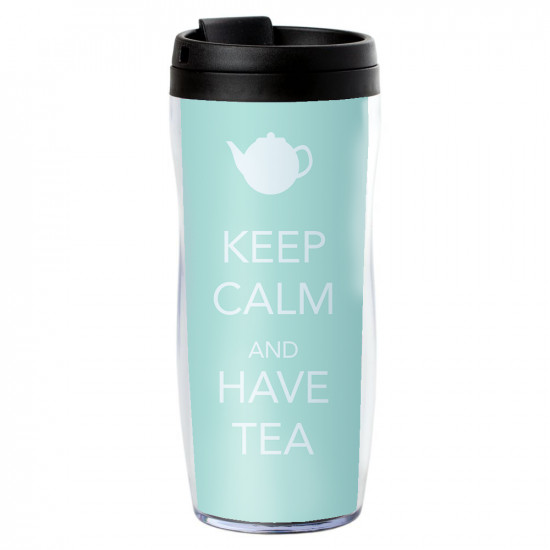 Подарки Термостакан персонализированный для чая Keep Calm
