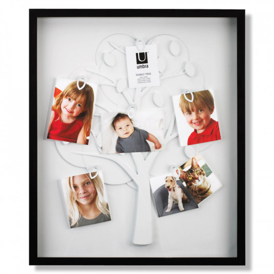 Подарки Рамка с Вашими фотографиями Семейное дерево черная