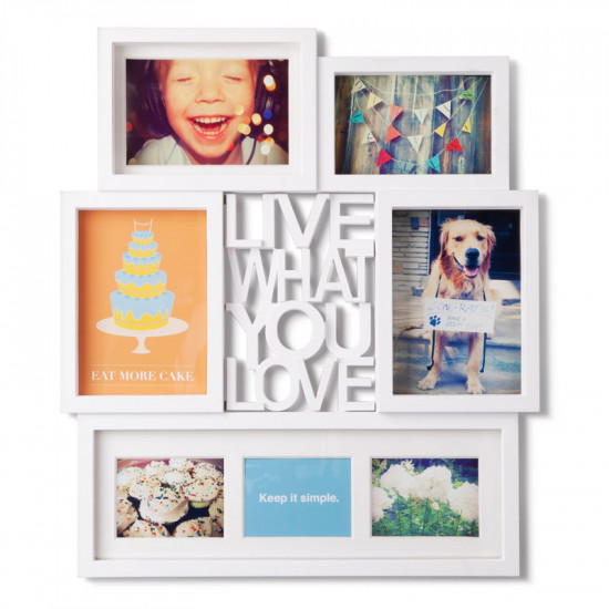 Подарки Панно с Вашими фотографиями LOVE белое