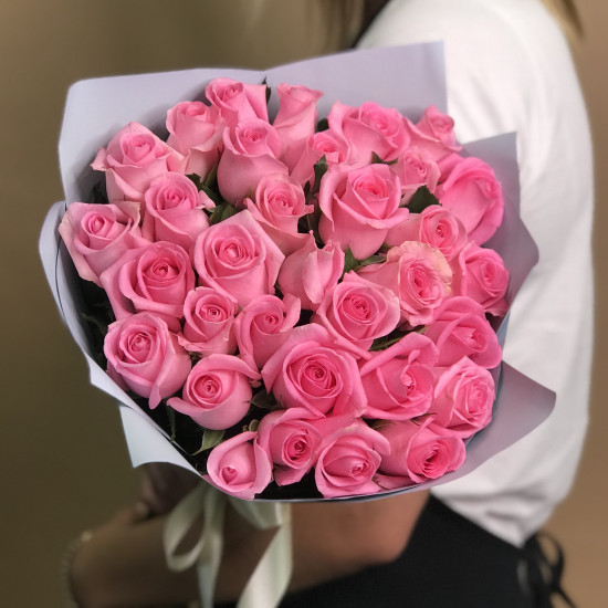 Розы Букет из 33 розовых роз (60 см)
