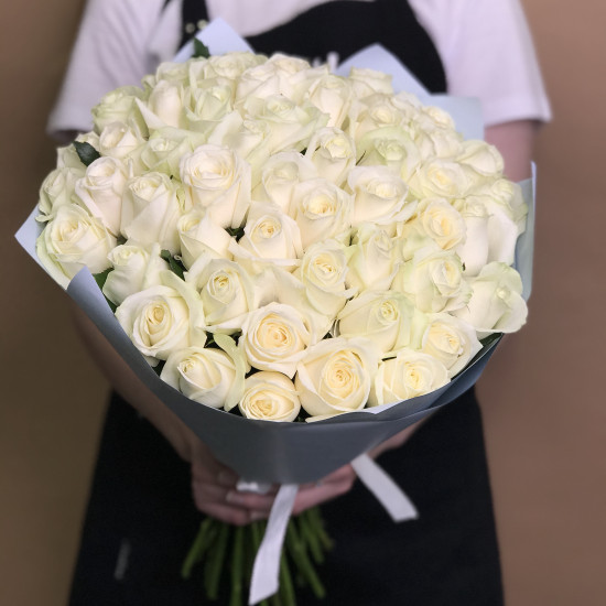 Розы Букет из 51 белой розы (40 см)