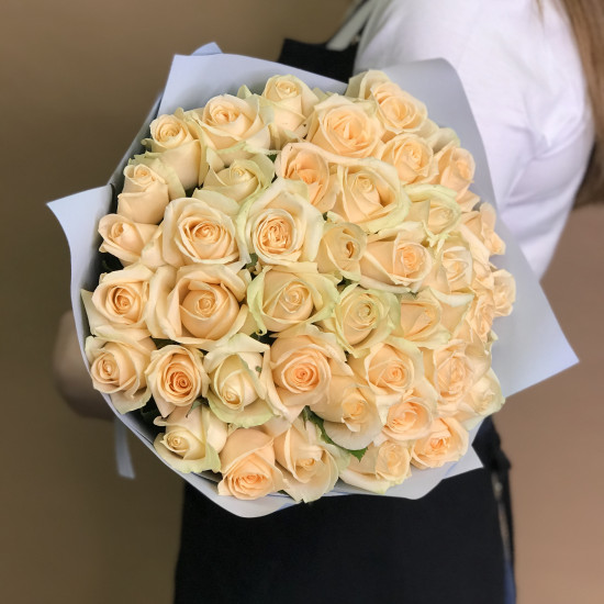 Розы Букет из 41 кремовой розы (50  см)