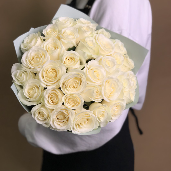 Розы Букет из 33 белых роз (40 см)