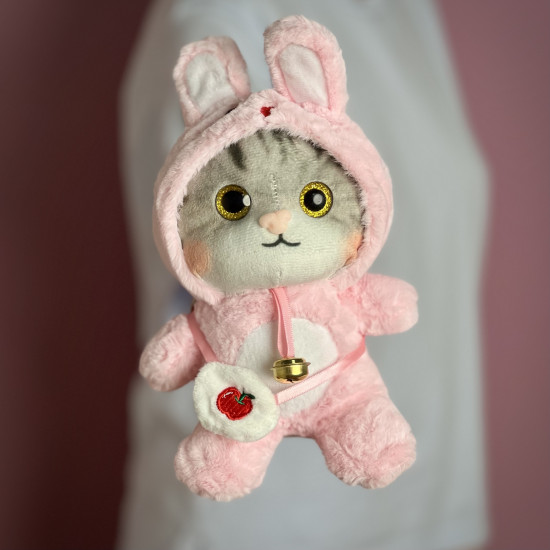 Мягкие игрушки Котик S розовый (20 см)