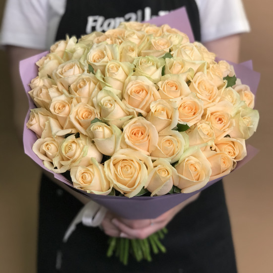 Розы Букет из 51 кремовой розы (40 см)