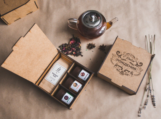 Наборы: Чай/Кофе и Мед Чайный набор CrafTea «С днём рождения»