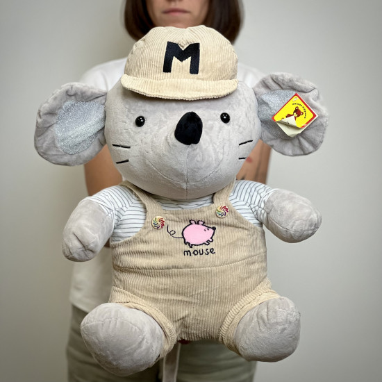 Мягкие игрушки Мышка в кепке (50 см)