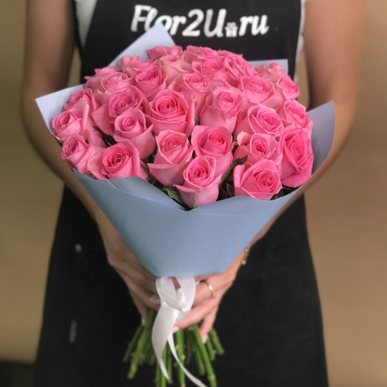 Розы Букет из 33 розовых роз (40 см)