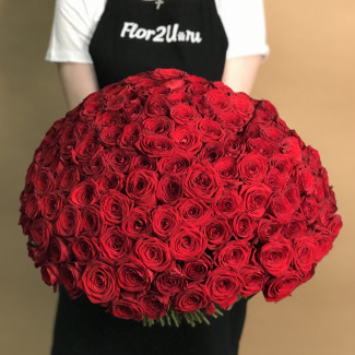 Розы Букет из 201 красной розы (40 см)