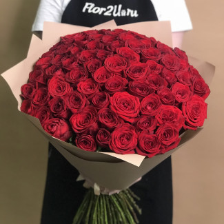 Букет из 61 красной розы (60 см)