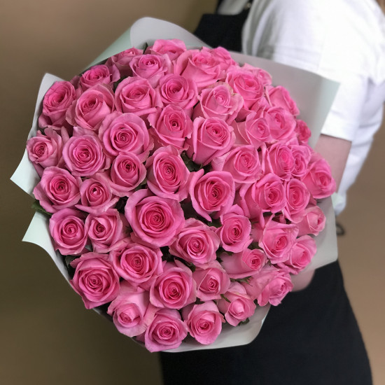 Розы Букет из 51 розовой розы (50 см)
