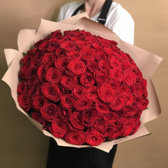 Розы Букет из 101 красной розы (50 см)