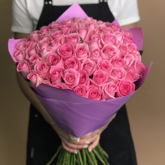 Розы Букет из 75 розовых роз (40 см)