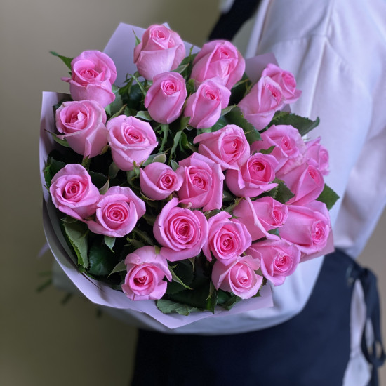 Розы Букет из 25 розовых роз (40 см)