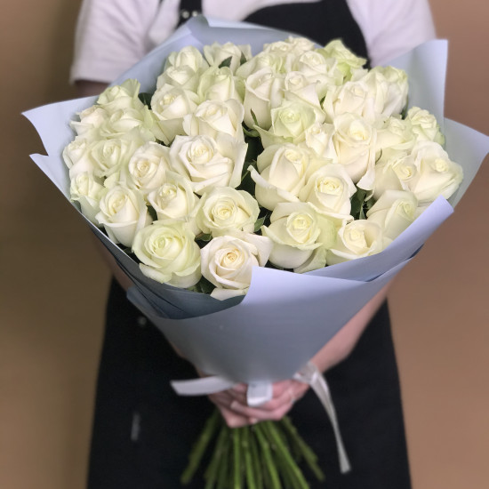 Розы Букет из 41 белой розы (60  см)