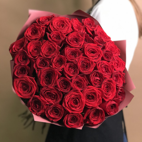 Розы Букет из 45 красных роз (60 см)